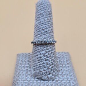 Size 8 Sterling Silver July 14th 2012 Cubic Zirconia Gems Ring A5472